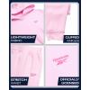 imageReebok Girls Sweatsuit Set  2 Piece Soft Long Sleeve Hoodie Sweatshirt and Sweatpants for Girls  Athletic SweatsuitPink