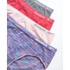 imageReebok Girls Underwear  4 Pack Breathable Stretch Performance Hipster Briefs  Seamless Panties for Girls Sizes 616Space DyeLotus Rouge Red Sharkskin
