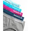 imageReebok Girls Underwear  5 Pack Breathable Stretch Performance Seamless Hipster Underwear for Girls Sizes 616Fuchsia PrintAqua JacquardScubaDeep BlueSharkskin