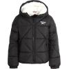 imageReebok Girls Winter Coat  Heavyweight Quilted Sherpa Fur Lined Cropped Puffer Parka  Casual Jacket for Girls 416Black