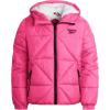 imageReebok Girls Winter Coat  Heavyweight Quilted Sherpa Fur Lined Cropped Puffer Parka  Casual Jacket for Girls 416Proud Pink