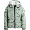 imageReebok Girls Winter Coat  Heavyweight Quilted Sherpa Fur Lined Cropped Puffer Parka  Casual Jacket for Girls 416Sage