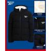 imageReebok Girls Winter Jacket  Heavyweight Quilted Puffer Parka Coat  Sherpa Fleece Lined Ski Jacket for Girls 416Jet Black