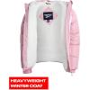 imageReebok Girls Winter Jacket  Heavyweight Quilted Puffer Parka Coat  Sherpa Fleece Lined Ski Jacket for Girls 416Mauve