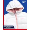imageReebok Girls Winter Jacket  Heavyweight Quilted Puffer Parka Coat  Sherpa Fleece Lined Ski Jacket for Girls 416White