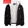 imageReebok Girls Winter Jacket  Heavyweight Quilted Puffer Parka Coat  Sherpa Lined Ski Jacket for Girls 416Jet Black