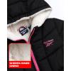 imageReebok Girls Winter Jacket  Heavyweight Quilted Puffer Parka Coat  Sherpa Lined Ski Jacket for Girls 416Jet Black