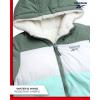imageReebok Girls Winter Jacket  Reversible Quilted Puffer Coat with Sherpa Fleece Lining  Reversible Jacket for Girls 416Sage