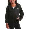 imageReebok Girls Fleece Jacket  Polar Fleece Hoodie Sweatshirt Jacket  Lightweight Coat for Girls 416Jet Black