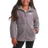 imageReebok Girls Fleece Jacket  Polar Fleece Hoodie Sweatshirt Jacket  Lightweight Coat for Girls 416Med Grey