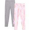 imageReebok Girls Leggings  2 Pack Active Performance Sports Tights Size 716Neon Tie DyeHeather Grey