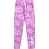 imageReebok Girls Sweatpants Active Fleece Cargo Joggers Size SXLPink Tie Dye