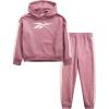 imageReebok Girls Sweatsuit Set  2 Piece Fleece Hoodie and Jogger Sweatpants Size 2T6XRose