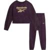 imageReebok Girls Sweatsuit Set  2 Piece Fleece Hoodie and Jogger Sweatpants Size 712Plum