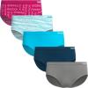 imageReebok Girls Underwear  5 Pack Breathable Stretch Performance Seamless Hipster Underwear for Girls Sizes 616Fuchsia PrintAqua JacquardScubaDeep BlueSharkskin