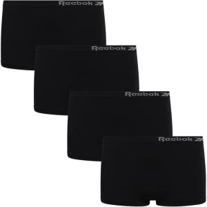 imageReebok Girls Boyshorts Underwear  4 Pack Soft Seamless Girls Panties Boy Shorts  Breathable Panties 616All Black