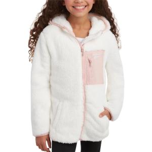 imageReebok Girls Fleece Jacket  Full Zip Sherpa Fleece Hooded Sweatshirt Jacket  Faux Fur Teddy Coat for Girls 716Cream