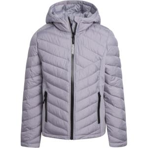 imageReebok Girls Jacket  Hooded Quilted Puffer Parka Coat  Lightweight Coat for Girls 416Dove Grey