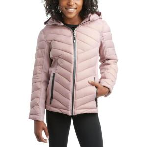 imageReebok Girls Jacket  Hooded Quilted Puffer Parka Coat  Lightweight Coat for Girls 416Dusty Rose