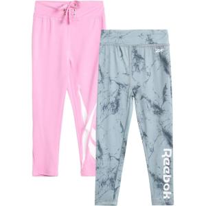 imageReebok Girls Leggings  2 Pack Active Performance Sports Tights Size 716Quarry