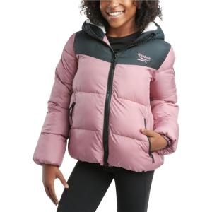 imageReebok Girls Winter Jacket  Fleece Lined Heavyweight Quilted Puffer Parka Coat  Ski Jacket for Girls 416Dark Dusty Rose