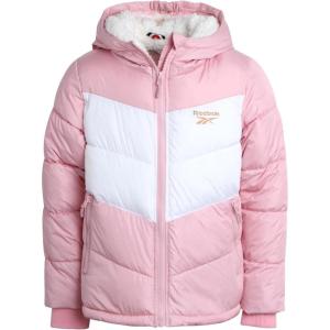 imageReebok Girls Winter Jacket  Heavyweight Quilted Puffer Parka Coat  Sherpa Fleece Lined Ski Jacket for Girls 416Mauve