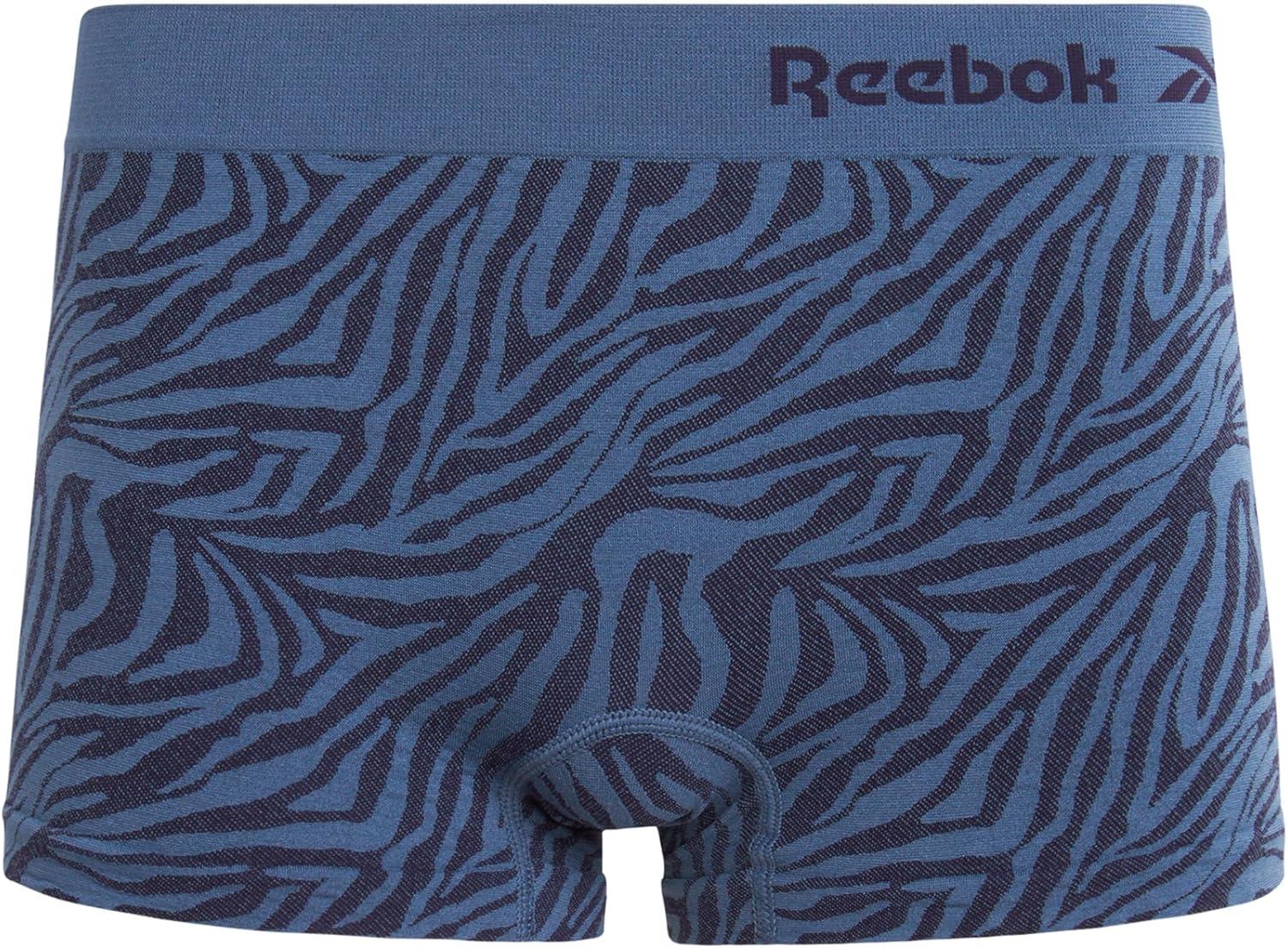 imageReebok Boyshort Underwear for Women  3 Pack Seamless Boy Shorts Panties for Women Sizes SXL Extended Plus Size 1X3XCoronet BlueLotusSharkskin