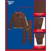 imageReebok Boys Active Tracksuit Set  2 Piece Performance Fleece Varsity Jacket and Jogger Sweatpants for Boys Sizes 812Brown