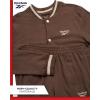 imageReebok Boys Active Tracksuit Set  2 Piece Performance Fleece Varsity Jacket and Jogger Sweatpants for Boys Sizes 812Brown