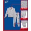 imageReebok Boys Active Tracksuit Set  2 Piece Performance Fleece Varsity Jacket and Jogger Sweatpants for Boys Sizes 812Light Grey Heather