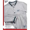imageReebok Boys Active Tracksuit Set  2 Piece Performance Fleece Varsity Jacket and Jogger Sweatpants for Boys Sizes 812Light Grey Heather