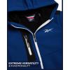 imageReebok Boys Jacket  Youth Lightweight Weather Resistant Softshell Coat  Kids Outerwear Windbreaker Coat for Boys 820Batik Blue
