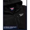 imageReebok Boys Jacket  Youth Lightweight Weather Resistant Softshell Coat  Kids Outerwear Windbreaker Coat for Boys 820Black Ink