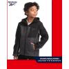 imageReebok Boys Jacket  Youth Lightweight Weather Resistant Softshell Coat  Kids Outerwear Windbreaker Coat for Boys 820Charcoal GreyBlack