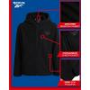 imageReebok Boys Jacket  Youth Lightweight Weather Resistant Softshell Coat  Kids Outerwear Windbreaker Coat for Boys 820Ebony Black
