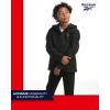 imageReebok Boys Jacket  Youth Lightweight Weather Resistant Softshell Coat  Kids Outerwear Windbreaker Coat for Boys 820Ebony Black