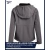 imageReebok Boys Jacket  Youth Lightweight Weather Resistant Softshell Coat  Kids Outerwear Windbreaker Coat for Boys 820Fog