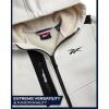 imageReebok Boys Jacket  Youth Lightweight Weather Resistant Softshell Coat  Kids Outerwear Windbreaker Coat for Boys 820White
