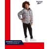 imageReebok Boys Puffer Jacket  Heavyweight Weather Resistant Quilted Jacket for Boys  Fleece Insulated Winter Jackets with HoodSteel GreyOrange