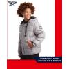 imageReebok Boys Puffer Jacket  Heavyweight Weather Resistant Quilted Jacket for Boys  Fleece Insulated Winter Jackets with HoodSteel GreyOrange