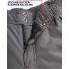 imageReebok Boys Snow Pants  Heavyweight Waterproof Snowboard Pants with Cargo Pocks Snow Gaiters  Ski Pants for Boys 420Charcoal