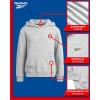 imageReebok Boys Sweatshirt  Active Fleece Pullover Hoodie Size 420Light Grey Heather Circle Log