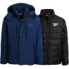 imageReebok Boys Winter Coat  Waterproof Softshell Jacket with Removable Puffer Parka  System Ski Jacket for Boys 820Batik Blue