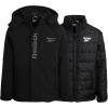 imageReebok Boys Winter Coat  Waterproof Softshell Jacket with Removable Puffer Parka  System Ski Jacket for Boys 820Jet Black