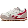 imageReebok Classic Leather Girls and Boys Shoes for Kids Toddler Little Kid or Big Kid Sneakers Girl or Boy Tennis ShoesToddler Hazy GreyChalkVector Red