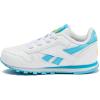 imageReebok Classic Leather Girls and Boys Shoes for Kids Toddler Little Kid or Big Kid Sneakers Girl or Boy Tennis ShoesToddler WhiteDigital BlueElectric Yellow