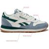 imageReebok Classic Leather Girls and Boys Shoes for Kids Toddler Little Kid or Big Kid Sneakers Girl or Boy Tennis ShoesUpgrade BlueChalkCollegiate Green