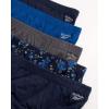 imageReebok Low Rise Mens Underwear Briefs  5 Pack Performance Briefs Cotton Underwear For Men with Contour Pouch Sizes SXLNavy BlueEvening BlueCharcoalNavy Blue Print