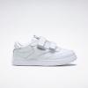 imageReebok UnisexChild Club C 2 Velcro SneakerWhiteGlen GreenVector Blue
