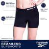 imageReebok Womens Boy Shorts Underwear  3 Pack Seamless Long Leg Boyshorts Panties for Women S3X available in Plus SizeBlackened PearlLotusLight Grey Melange